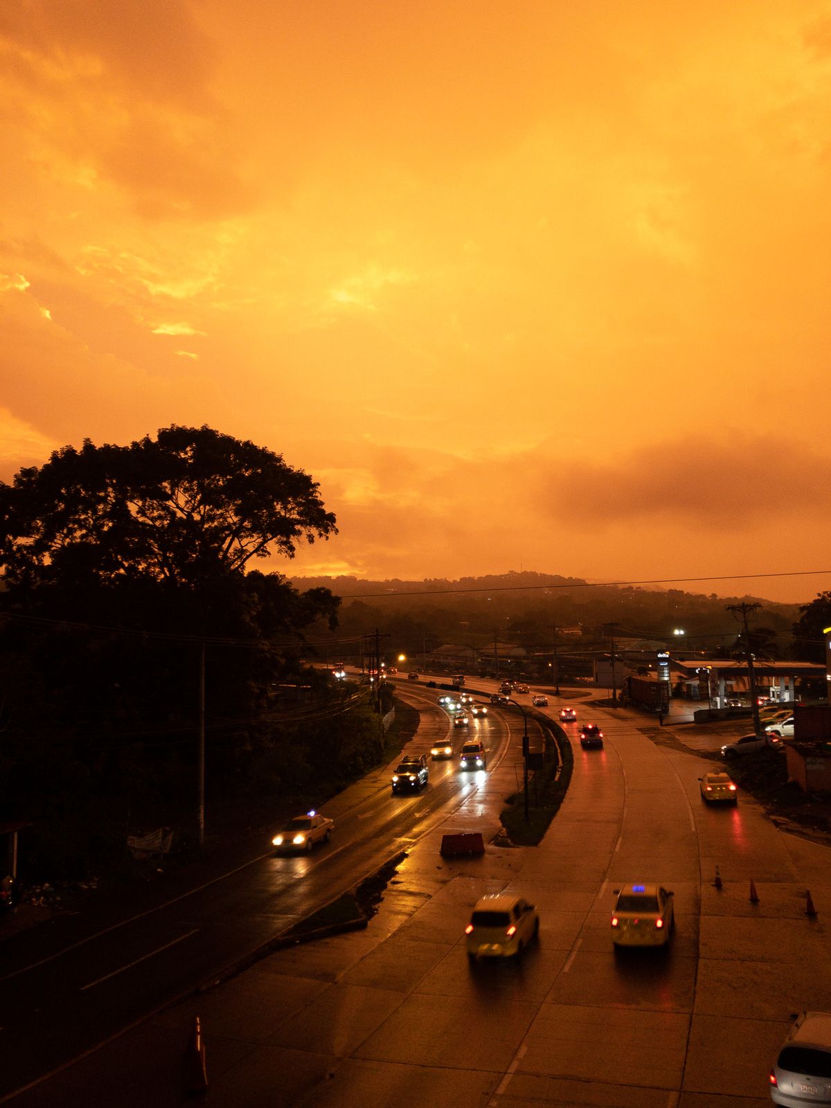 US highway at sunset, representing community road-safety initiatives